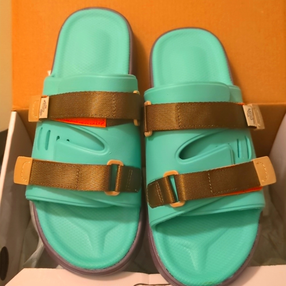 COPY - Olive and Sea Green unisex Suicoke Sandals, US 6, EU 38